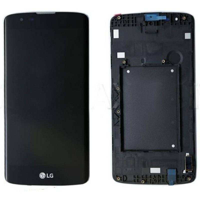 Ecrã completa com marco LCD Display , Tactil para LG K8 K350N - Preta