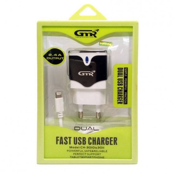 Cargador dual carga rapida lightning para Iphone