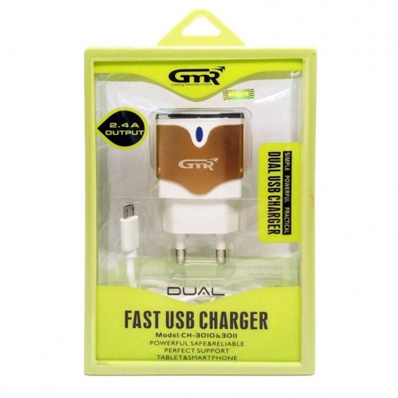 Cargador dual carga rapida v8 para moviles