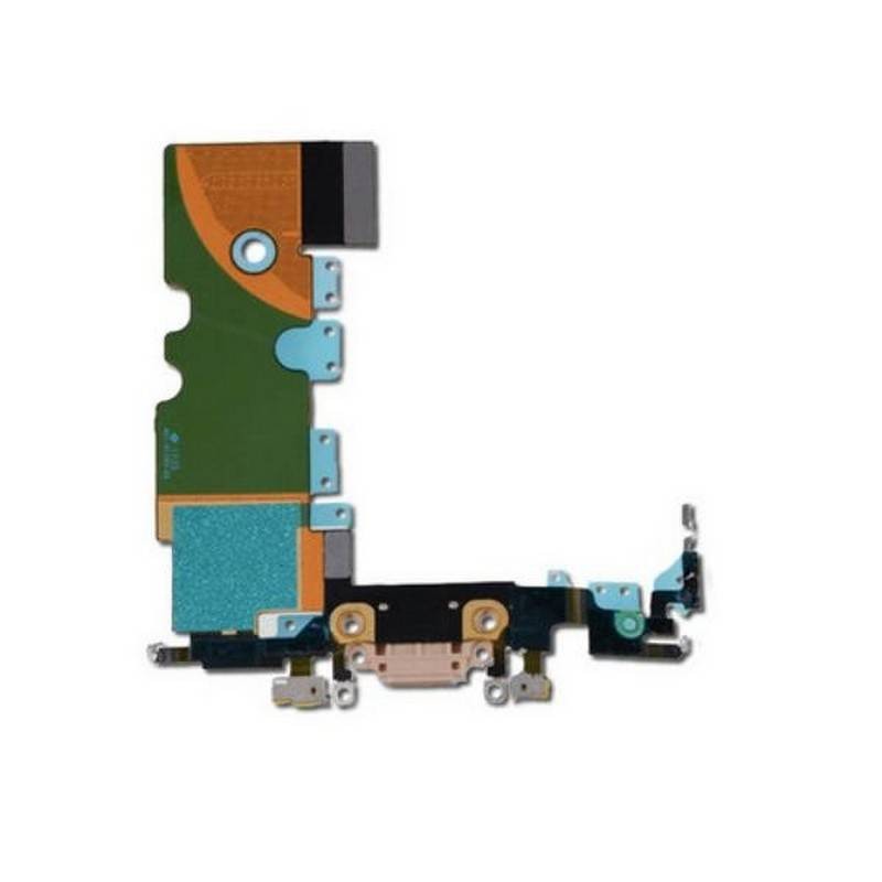 flex con conector de carga y micrófono para iPhone 8 Dorado