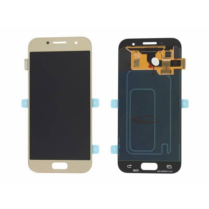 Pantalla completa (LCD/display + digitalizador/táctil) para Samsung Galaxy A3 (2017), A320F original dorada