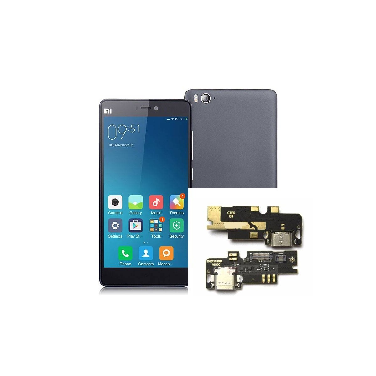 Reparacion conector de carga de Xiaomi Mi4C