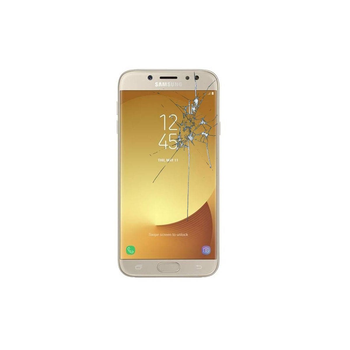 Reparaçao Ecrã Original Samsung j7 2017 j730F  dourado