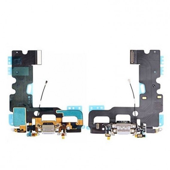 Flex con conector de Carga, Datos, Antena y Microfono para iPhone 7 - Gris