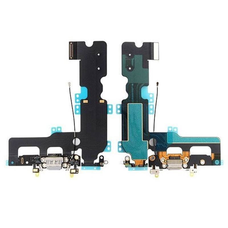 Flex con conector de Carga, Datos, Antena y Microfono para iPhone 7 Plus- Gris
