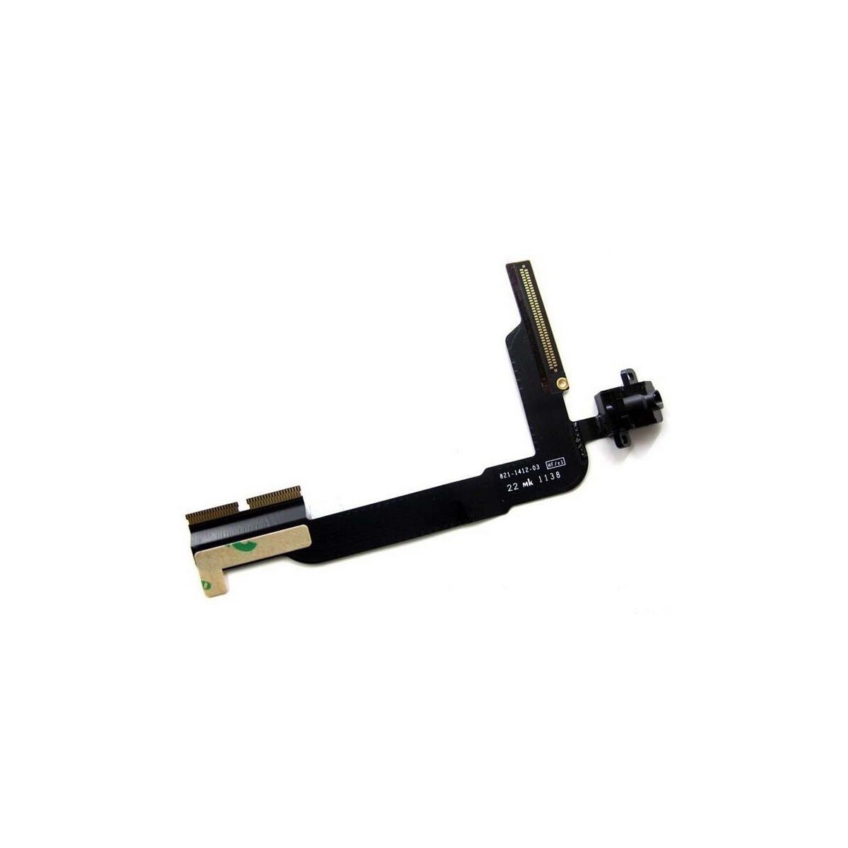 Cabo flex com conetor de fone de ouvidoes Jack preto para Apple iPad 3, Wifi + 4G