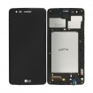 Pantalla completa (LCD/display + digitalizador/táctil) con marco para LG K8 2017, negra