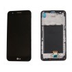 Pantalla completa (LCD/display + digitalizador/táctil) con marco para LG K10 2017, M250, negra