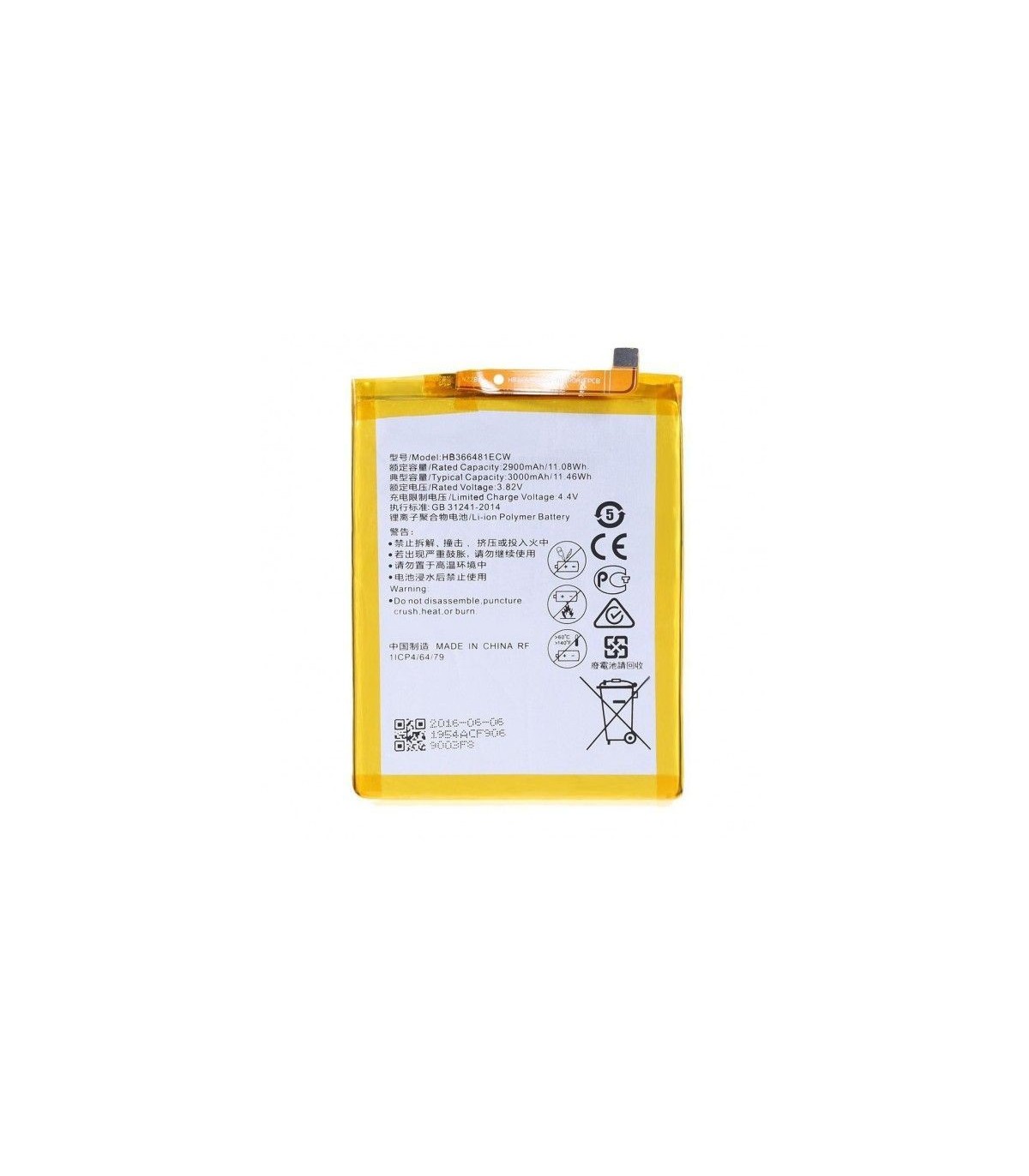 Bateria HB366481ECW para Huawei Ascend P9 - P9 Lite - P10 lite - P8 lite 2017 - Honor 5C