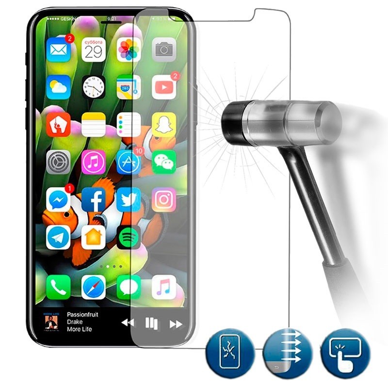 Protector de pantalla de cristal templado 3D en color negro para Iphone X