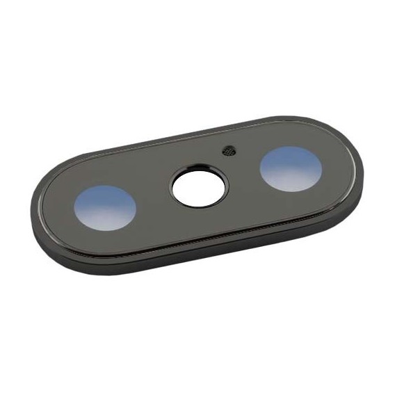 Lente de cámara trasera con marco negro para iPhone X