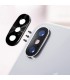 Lente de cámara trasera con marco plateado para iPhone X