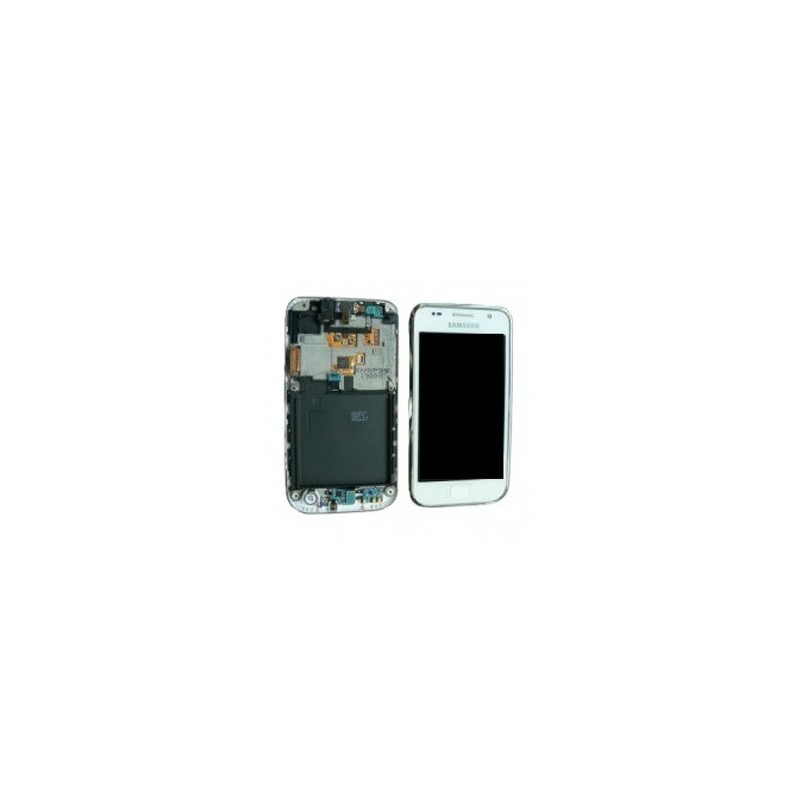 Pantalla completa con marco   para Samsung GT-I9000, i9001 Galaxy Blanca