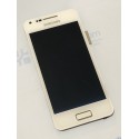 Pantalla completa con marco para Samsung Galaxy S Advance I9070 blanca