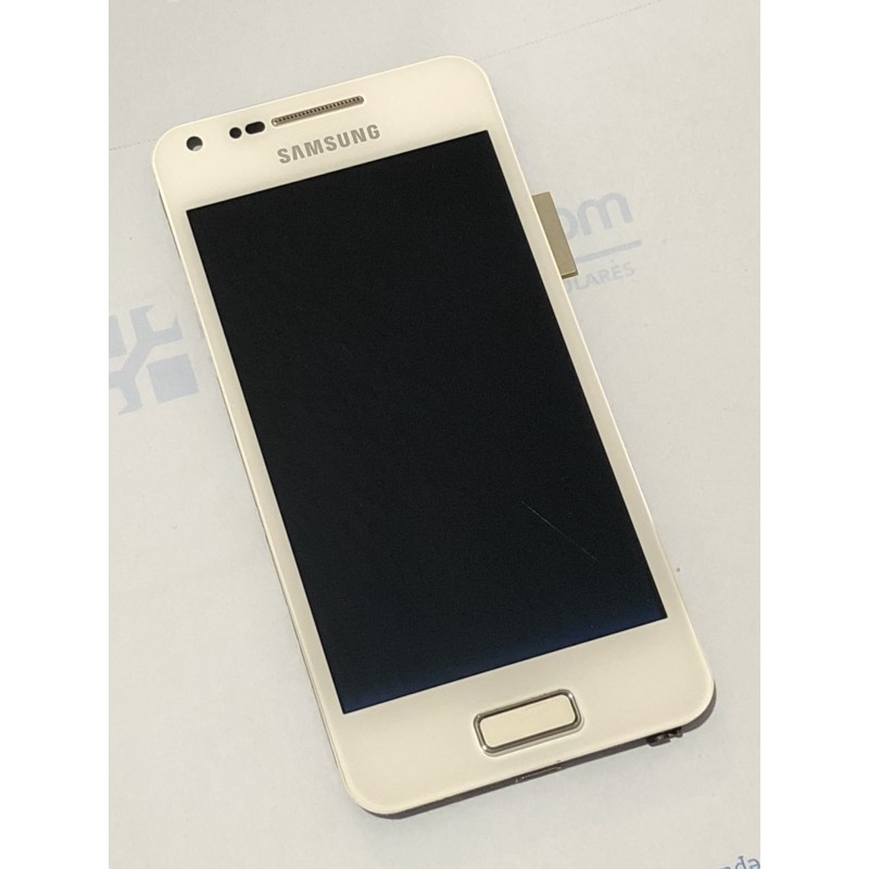 Pantalla completa con marco para Samsung Galaxy S Advance I9070 Blanca