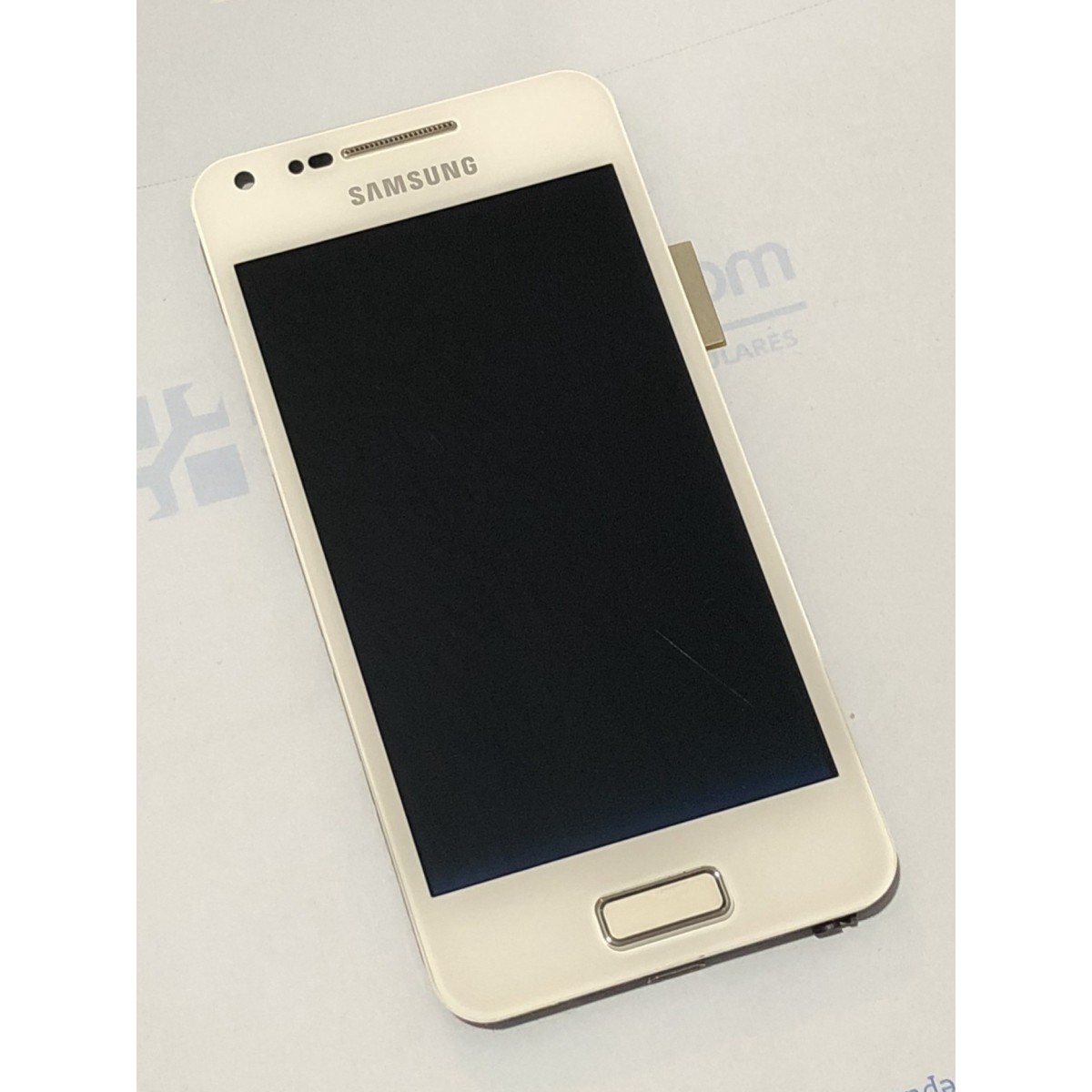 Pantalla completa con marco para Samsung Galaxy S Advance I9070 Blanca
