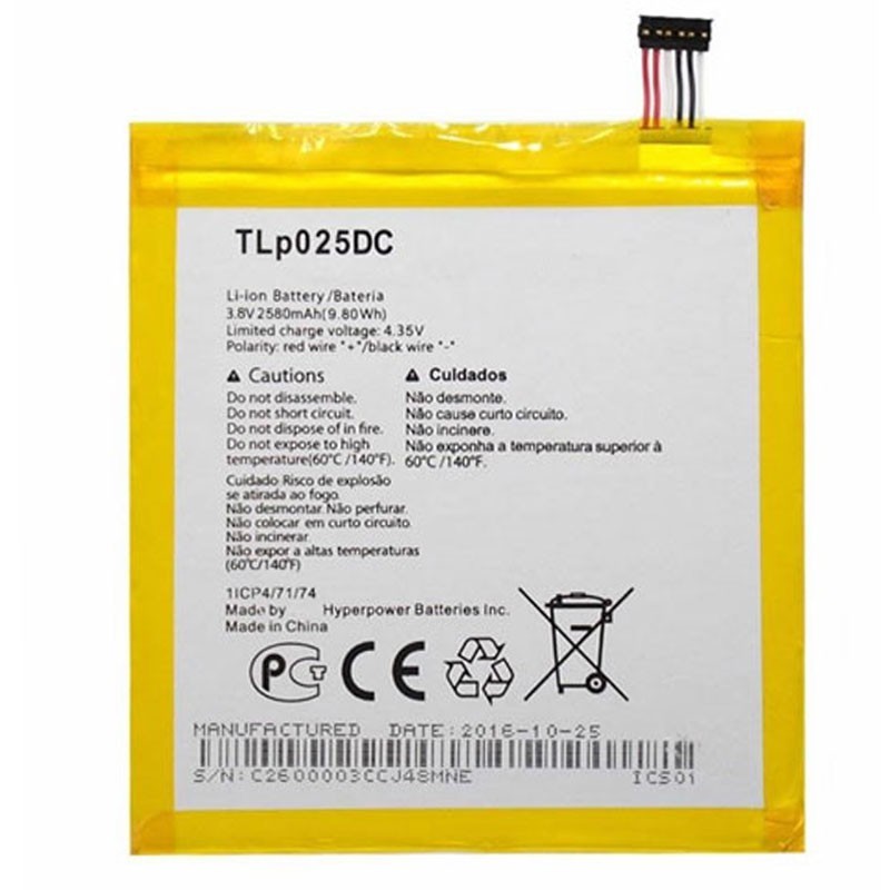 Batería Tlp 025DC Alcatel 8050D