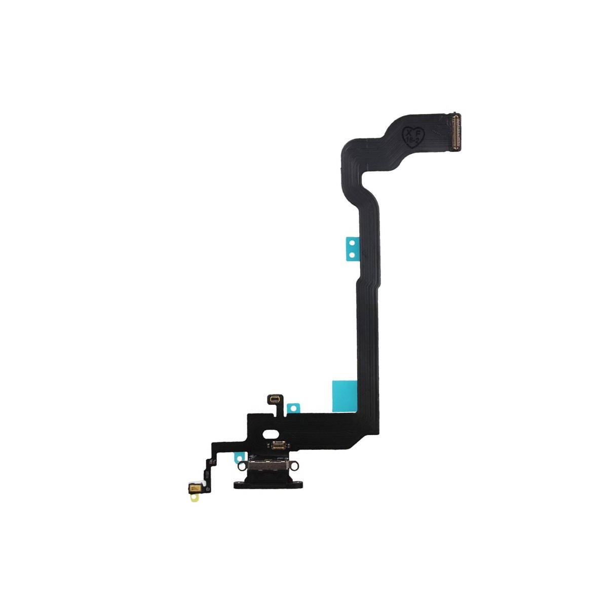 Flex com conetor de carrega, micrófono iPhone X Preto