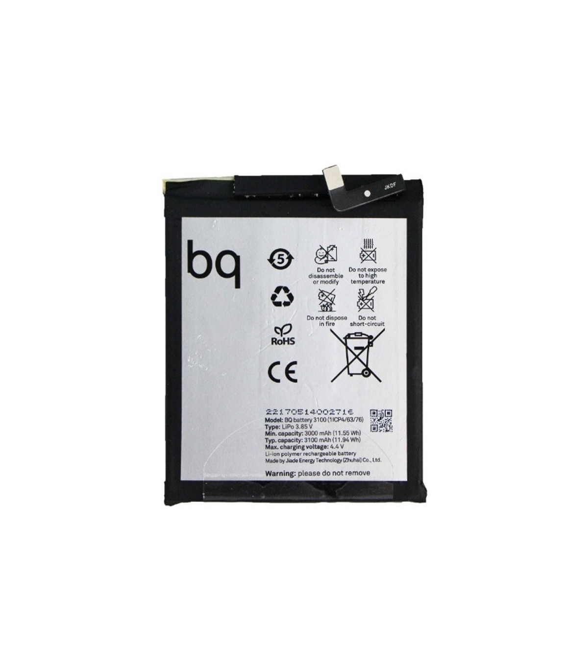 Bateria original  de 3100 mAh para  BQ Aquaris X / X Pro