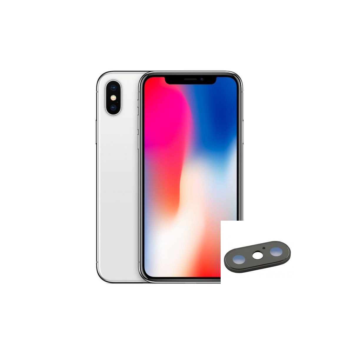 Reparaçao lente camara traseira iphone X