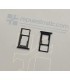 Porta SIM_SD Negro para BQ Aquarius U2, U2 Lite