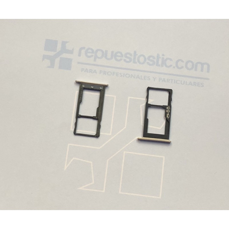 Porta SIM-SD Dorado para BQ Aquarius U2 , U2 Lite