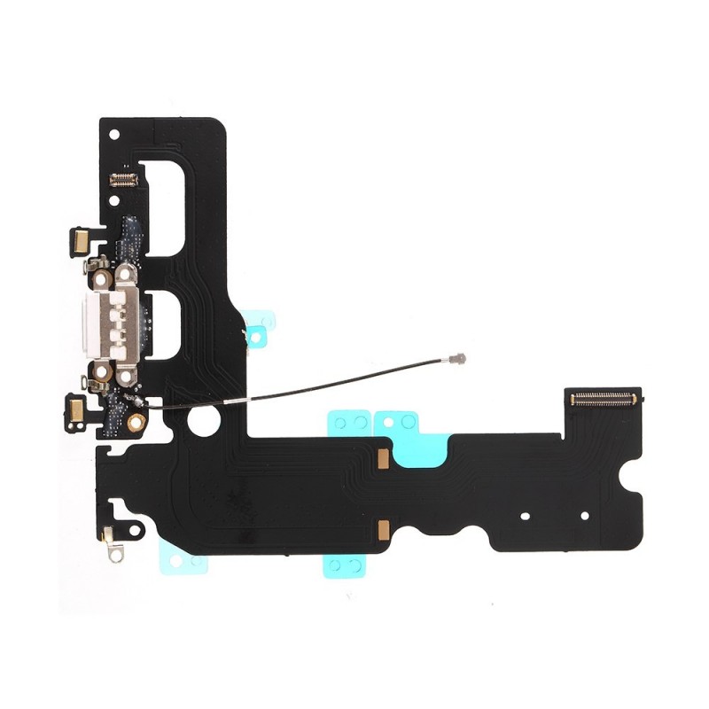 Flex com conetor de Carrega, Datos, Antena e Microfono para iPhone 7 Plus- branco