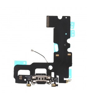Flex con conector de Carga, Datos, Antena y Microfono para iPhone 7 - Negro