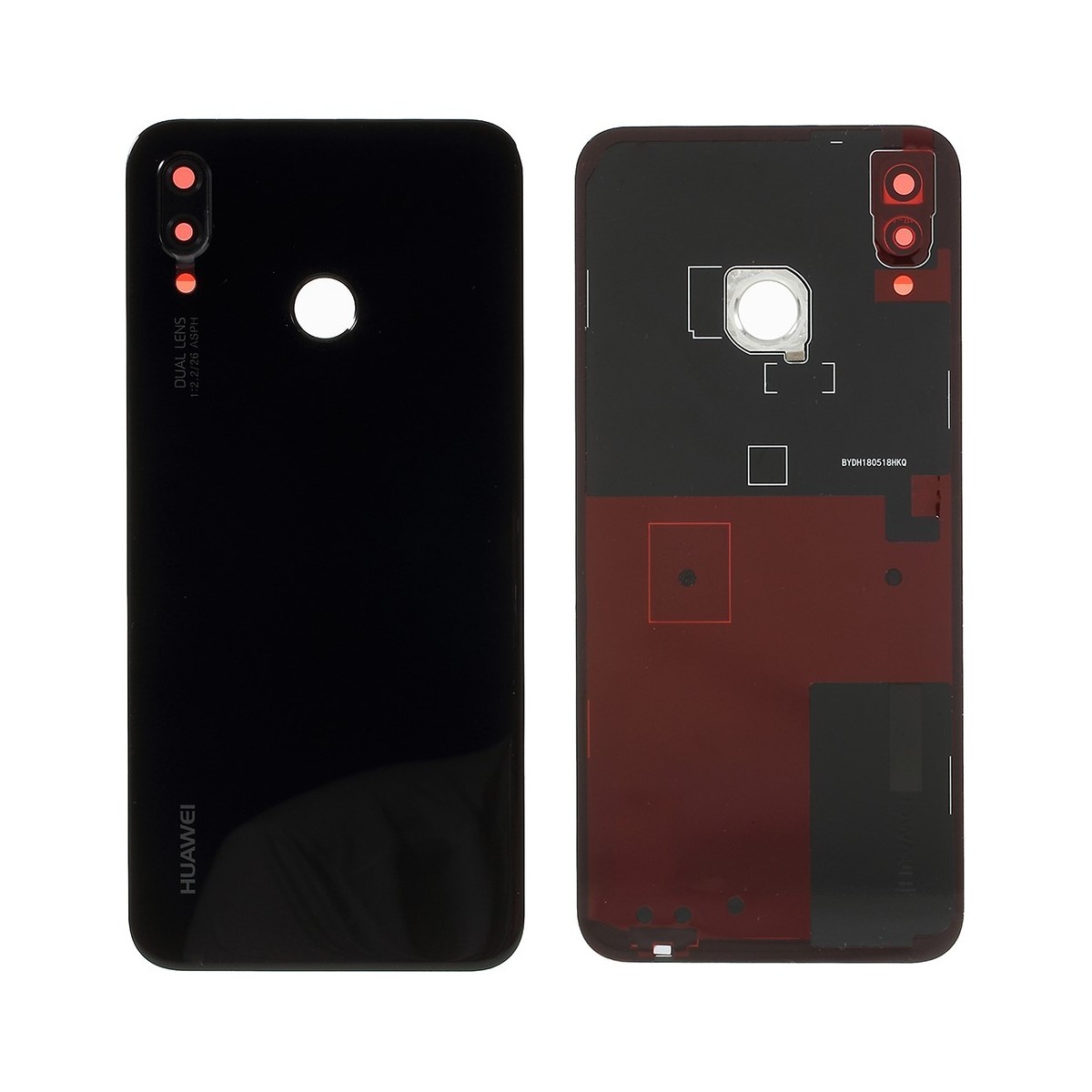Tapa Trasera + Lente camara Huawei P20 lite/ nova 3e Negra