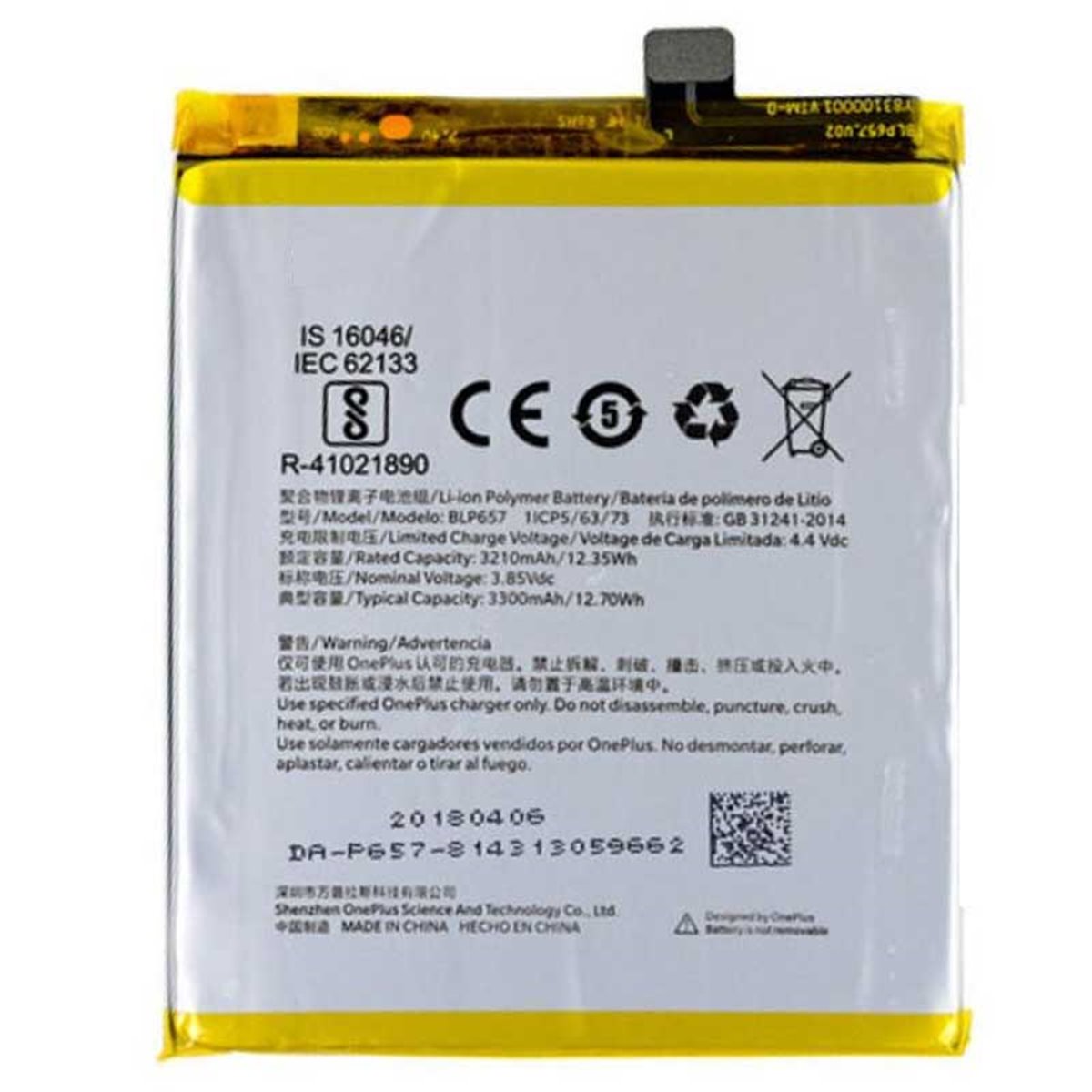 Bateria One Plus 6 A6003