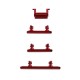 Set botones laterales iPhone Xr Rojo