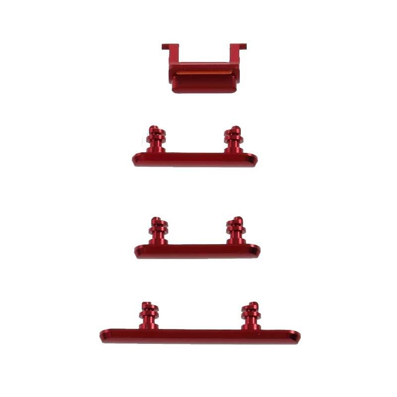 Set botones laterales iPhone Xr Rojo