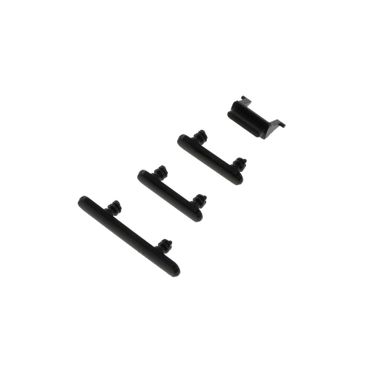 Set botones laterales iPhone Xr Negro
