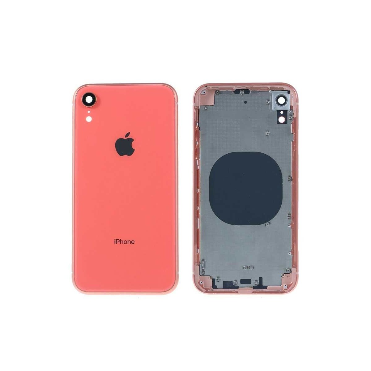 Chasis intermedio con tapa bateria iPhone Xr Coral