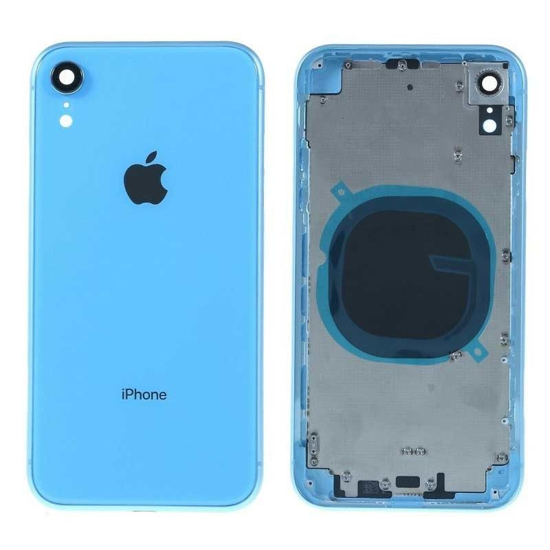 Chasis intermedio con tapa bateria iPhone Xr Azul