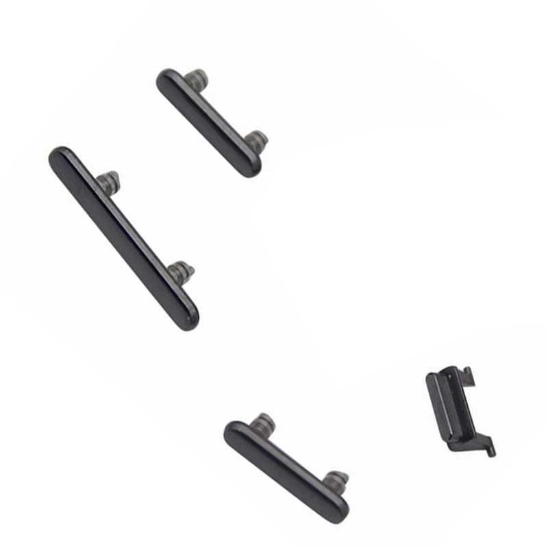 Set botones laterales iPhone X Negro