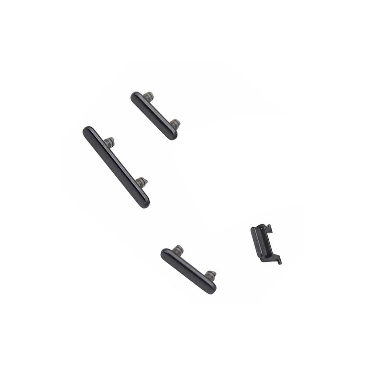 Set botones laterales iPhone X Negro