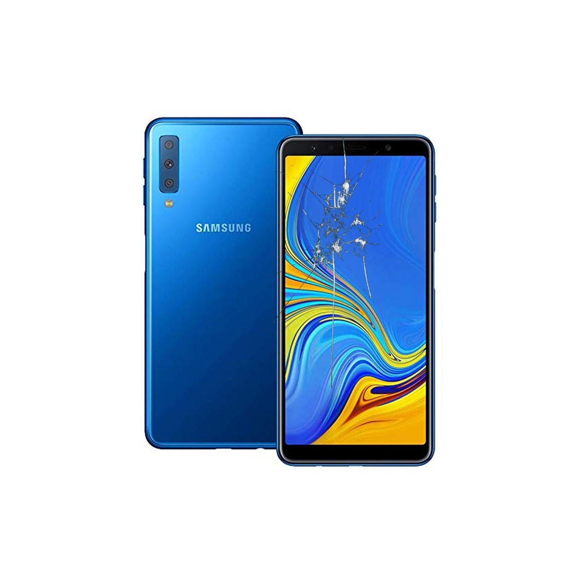 Reparacion Pantalla completa Samsung Galaxy A7 2018 A750 Negro