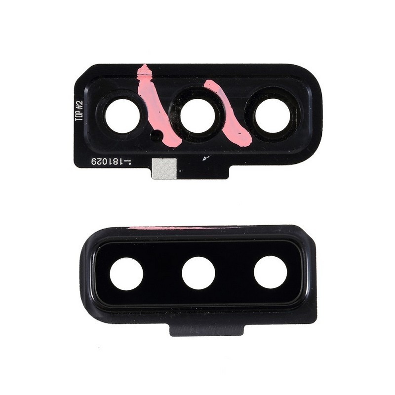 Lente Camara trasera con marco soporte Samsung Galaxy A7 2018 A750 Negro