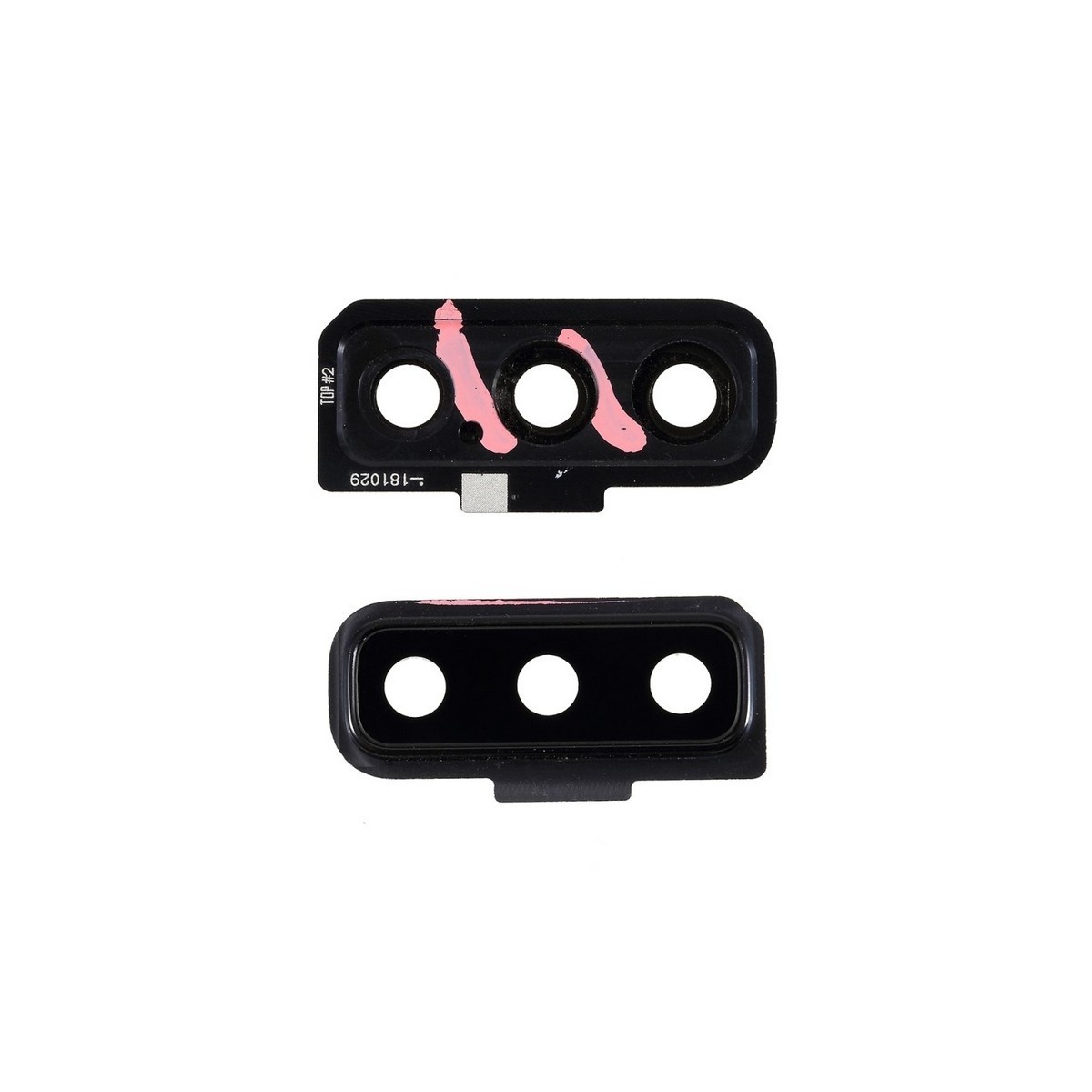 Lente Camara trasera con marco soporte Samsung Galaxy A7 2018 A750 Negro
