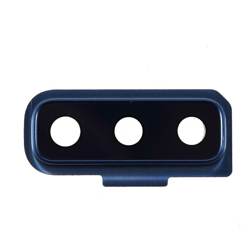 Lente Camara trasera con marco soporte Samsung Galaxy A7 2018 A750 Azul