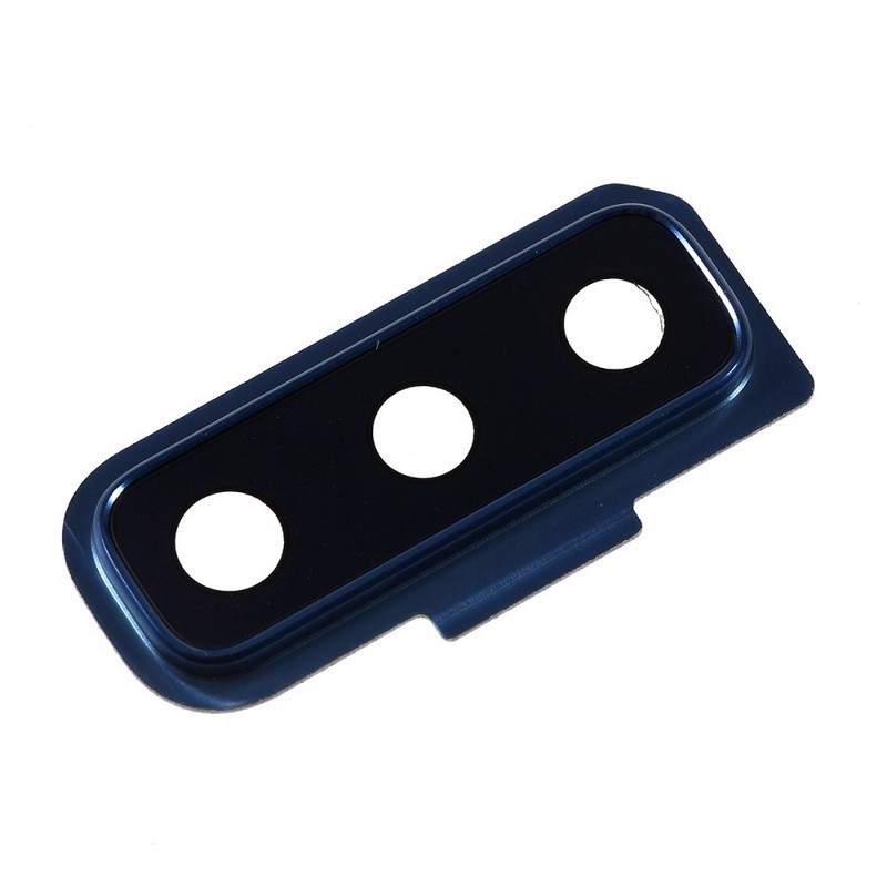 Lente Camara trasera con marco soporte Samsung Galaxy A7 2018 A750 Azul