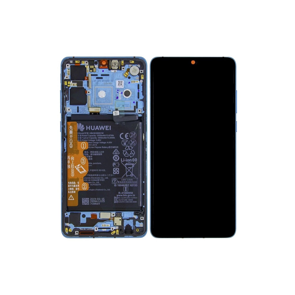Pantalla completa Huawei P30 Azul