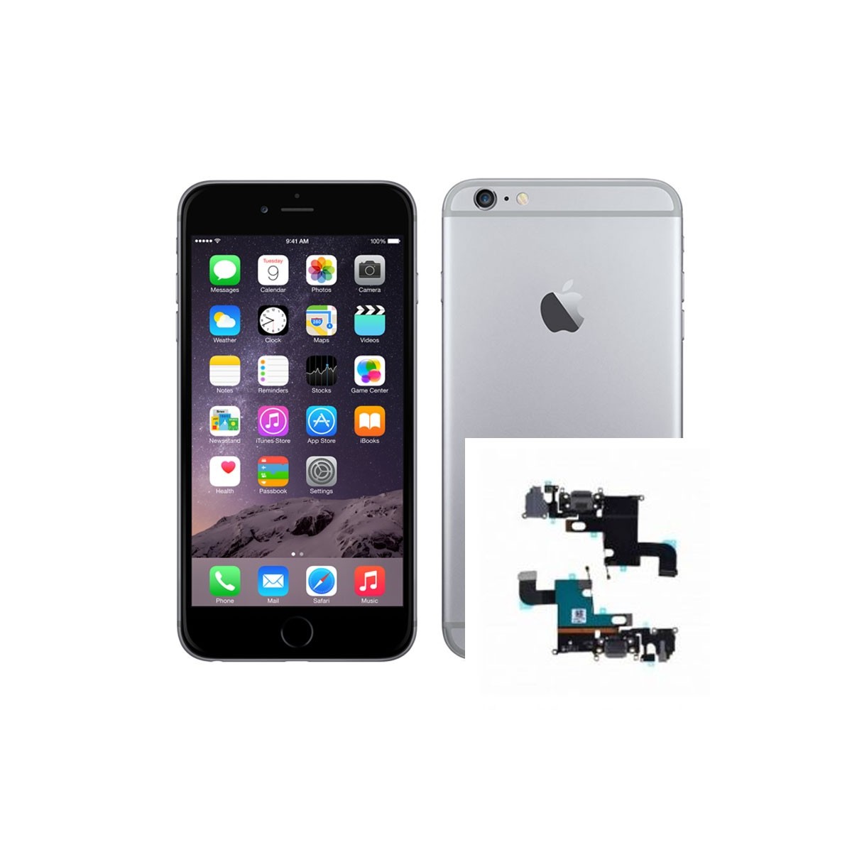 Reparacion Modulo conector de carga y iPhone 6 Plus