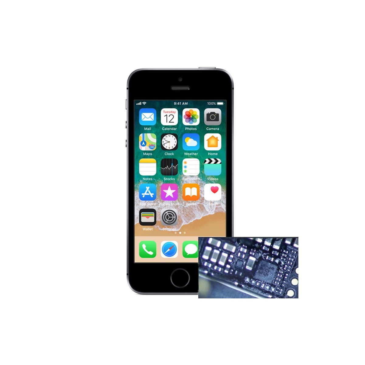 Reparacion Chip iluminacion iphone SE