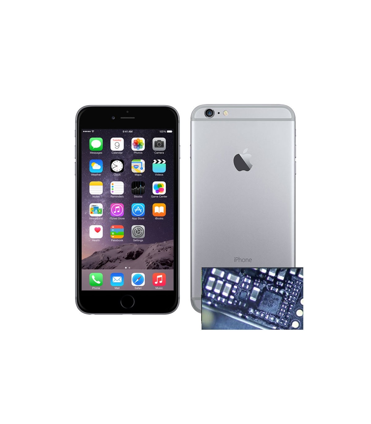 Reparacion Chip iluminacion iphone 6s Plus