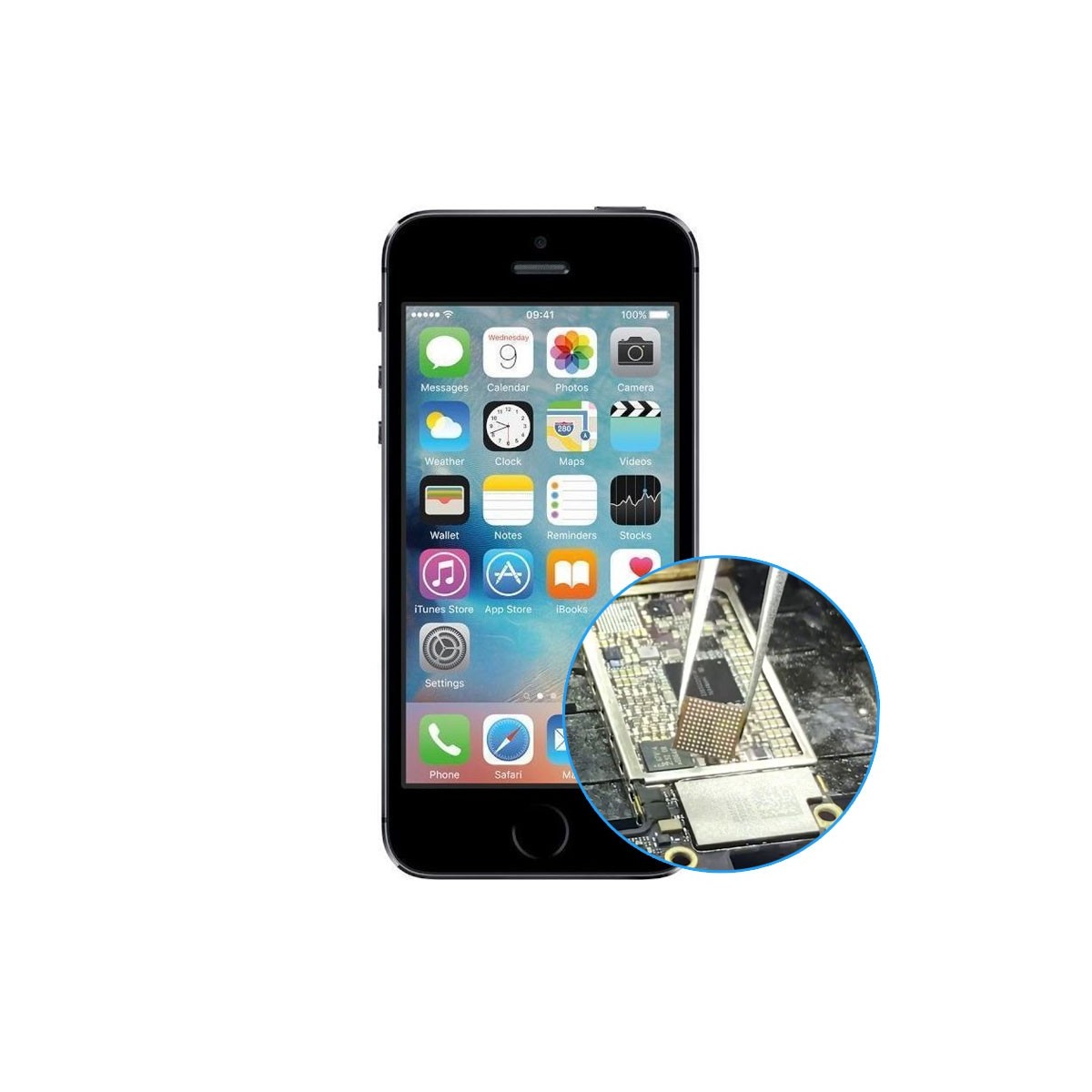 Reparacion Chip tactil iphone 5s