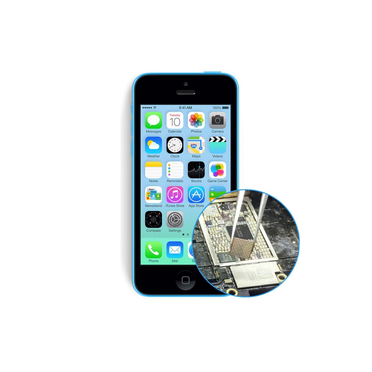 Reparacion Chip tactil iphone 5C