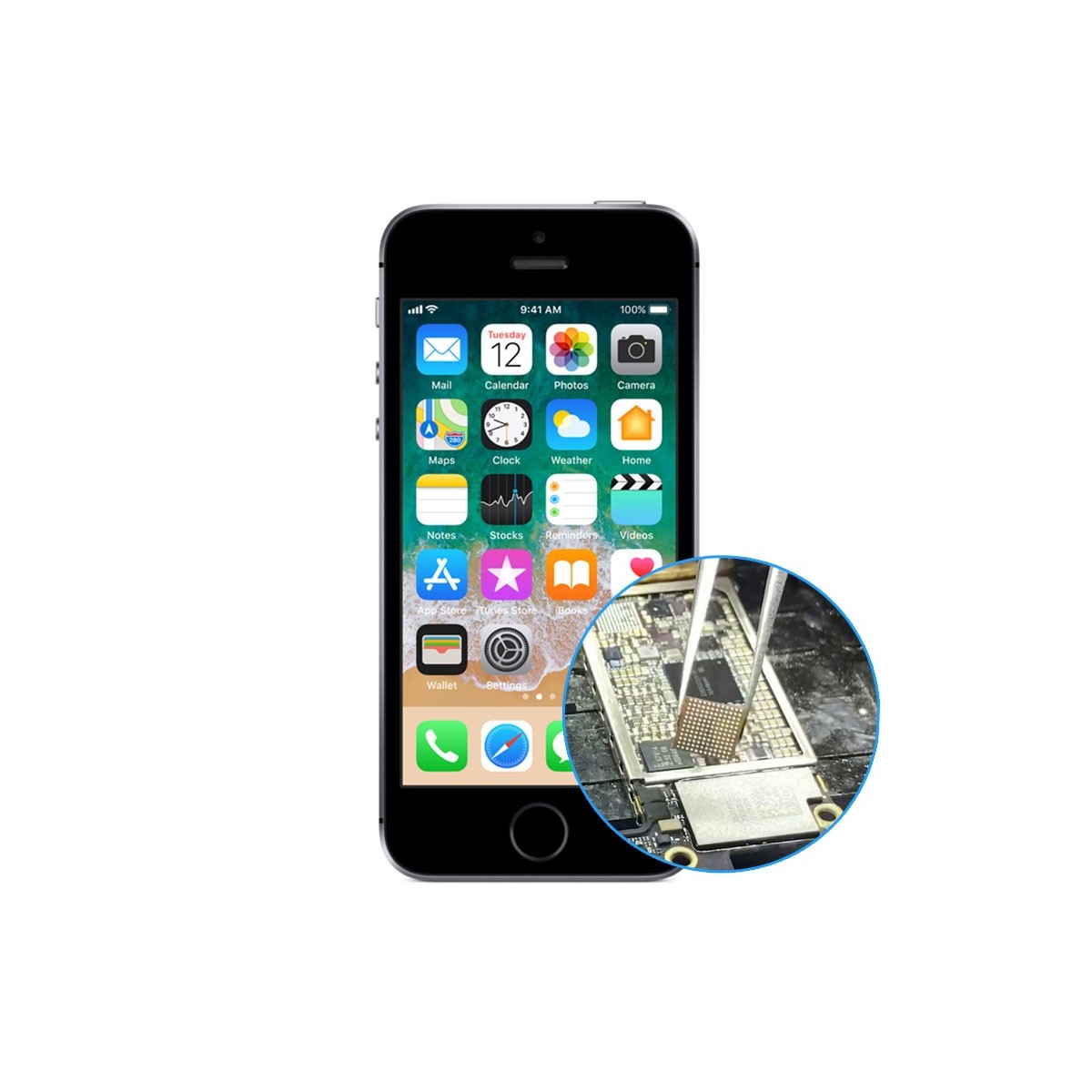 Reparacion Chip tactil iphone SE