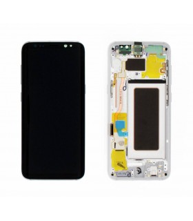 Ecrã LCD Display , Tactil com Marco Original para Samsung Galaxy S8 G950 PLATA